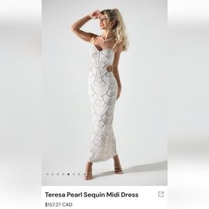 Bella Barnett Teresa Pearl Sequin Midi Dress